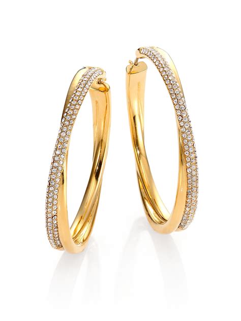 michael kors pave stud earrings|hoop earrings michael kors.